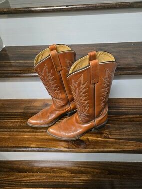 Vintage ACME Cognac Leather Western Cowboy Boots women’s 7